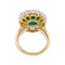Bague 52 Bague Pompadour émeraude, diamants, platine et or jaune. 58 Facettes 33904