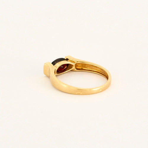 Bague 54 Bague Or Jaune Grenat Diamants 58 Facettes LP1023/12