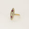 Bague 42,5 Bague marquise en or jaune, blanc, diamants et saphirs roses 58 Facettes HOU5528