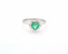 Bague Bague avec émeraude coeur zambien et diamants 58 Facettes