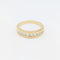 Bague 53 Demi - alliance or jaune et diamants 58 Facettes 32182