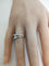Bague 55.5 Bague jonc sertie de saphirs et diamants en or gris 18k 58 Facettes LP1807