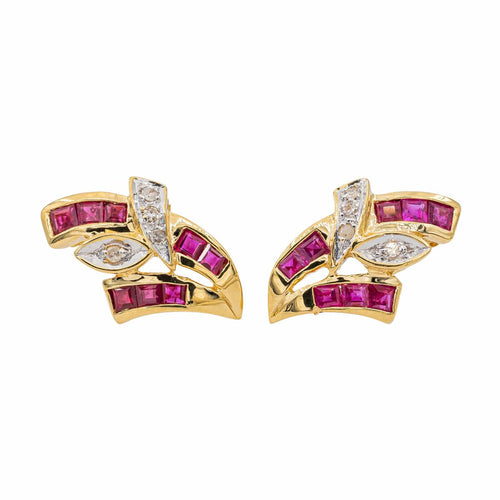 Boucles d'oreilles Boucles d'oreilles Puces Or jaune Diamant 58 Facettes 3105066CN