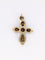 Pendentif Pendentif ancien croix or argent diamant table diamants taille rose 58 Facettes J335