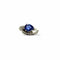Bague 49 Bague or gris et saphir poire 58 Facettes