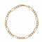 Bracelet Bracelet or jaune gourmette alternée 58 Facettes CVBR73