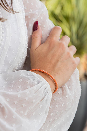 Bracelet Ginette NY Bracelet Jonc Maria Or rose Corail 58 Facettes 2656008CN