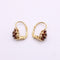 Boucles d'oreilles Boucles d’oreilles Fleurs de Grenats, or jaune 58 Facettes