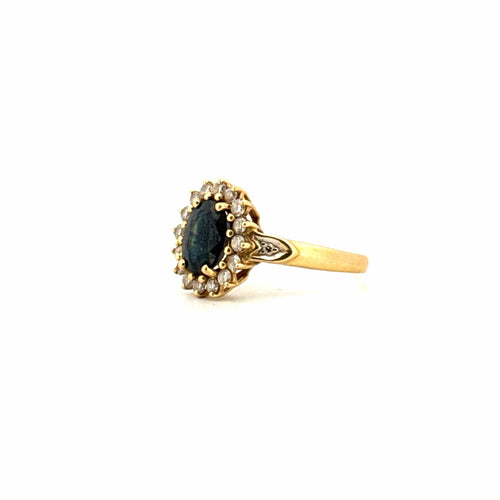 Bague Bague Pompadour Or Jaune 18k Saphir et Diamants 58 Facettes 87-GS34553