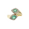 Bague 58 Bague contraire avec émeraudes et diamants 58 Facettes 26976