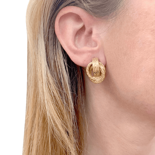 Boucles d'oreilles Boucles d'oreilles Hermès, "Noeuds marins", en or jaune. 58 Facettes 34122