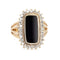 Bracelet Bague Diamant Onyx Vintage Or Jaune 58 Facettes