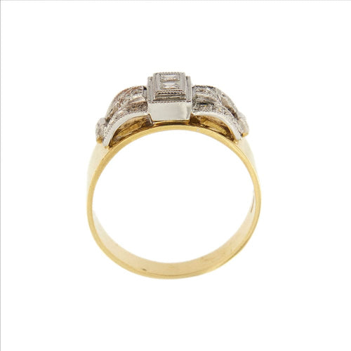 Bague Bague deux ors et diamants 58 Facettes 30163