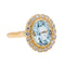 Bague 55 Bague Pompadour Or rose Aigue Marine 58 Facettes 3357371CN