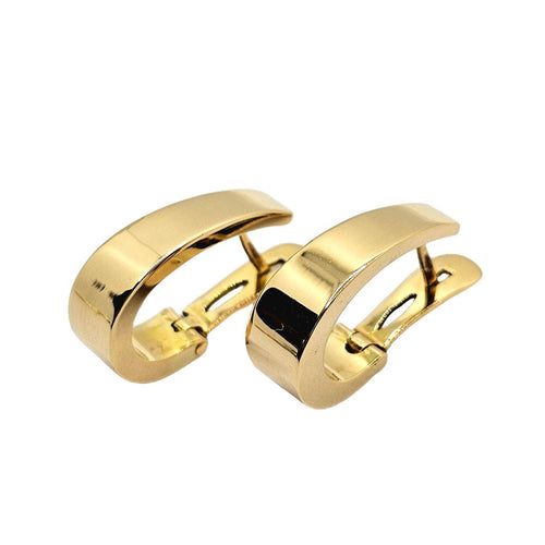 Boucles d'oreilles Boucles créoles ovales or jaune 58 Facettes 686