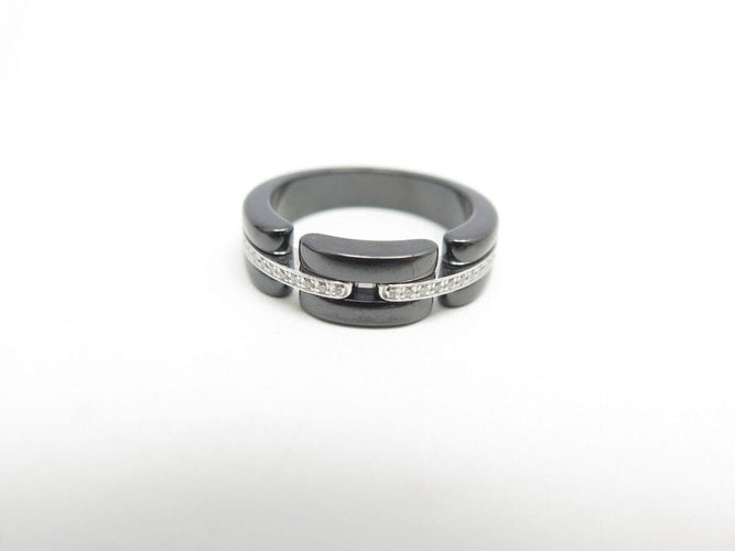 Bague 60 bague CHANEL ultra pm or blanc ceramique diamants 58 Facettes 259225