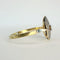 Bague 56 Bague Art déco en or jaune 18 carats et platine 58 Facettes INV017