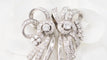 Broche Art déco double clips en or blanc et platine, diamants