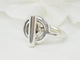 Bague 54 Bague Hermès croisette GM en argent 58 Facettes 33114