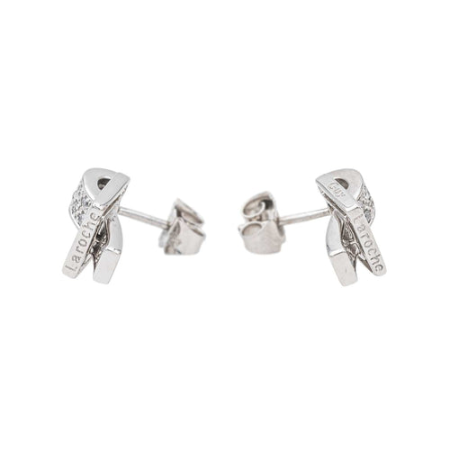 Boucles d'oreilles Guy Laroche Boucles d'oreilles Puces Or blanc Diamant 58 Facettes 3641116CN