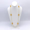 Collier Collier à maillons ovales en or et verre ambré sculpté 58 Facettes 10027