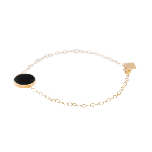 Bracelet Ginette NY Bracelet Disc Bracelet Or rose Onyx 58 Facettes 2704703CN
