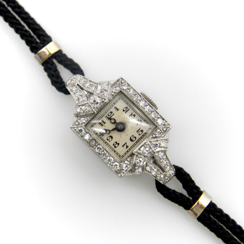 Montre Montre-bracelet Art Déco en platine et diamants par Concord 58 Facettes 10419