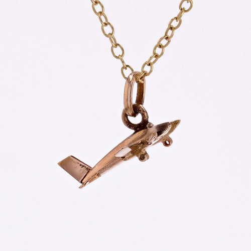 Pendentif Pendentif breloque avion or rose 58 Facettes CVP162