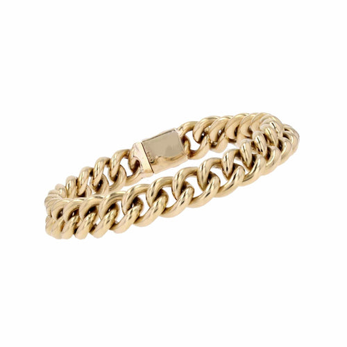 Bracelet Bracelet ancien or jaune gourmette 58 Facettes 24-176