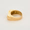 Bague 57 Bague tank or jaune, émeraudes et diamants 58 Facettes CHAL0451