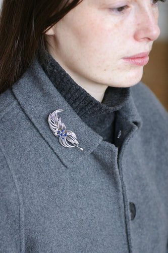 Broche BOUCHERON - Broche Clip Saphirs et diamants 58 Facettes