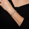 Bracelet Bracelet vintage Art Déco en émail doré avec diamant et verre camphré 58 Facettes G14231