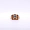 Bague 48 Bague tank ajourée et diamant sur or rose 58 Facettes