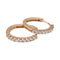 Boucles d'oreilles Paire de petites créoles en or rose, diamants. 58 Facettes 33204