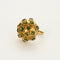 Bague 49,5 Bague dôme en or jaune et tourmalines vertes 58 Facettes MAN1695X2