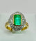 Bague 53 Bague en or et platine ornée d'une émeraude et de diamants 58 Facettes 50331