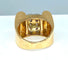 Bague 46.5 Bague Tank or jaune et platine diamants 58 Facettes AB370