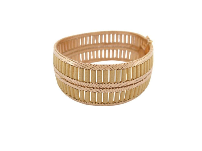 Bracelet vintage bracelet manchette 18 en or jaune 18k 67 gr  en 58 Facettes 268461