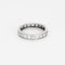 Bague 53 Alliance Américaine or blanc et diamants 58 Facettes GU198