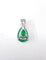 Collier Collier pendentif or blanc, émeraude et diamant 58 Facettes Pend.Emer.FA.51