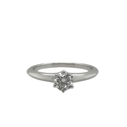 Bague Tiffany and Co - Solitaire Setting Platine - 0,61 carat 58 Facettes 1.0000474/1