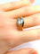 Bague 58 Bague or jaune aigue-marine et diamants 58 Facettes AB372