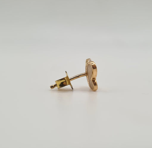 Boucles d'oreilles Boucle d’oreille papillon or jaune sertie d’une nacre 58 Facettes