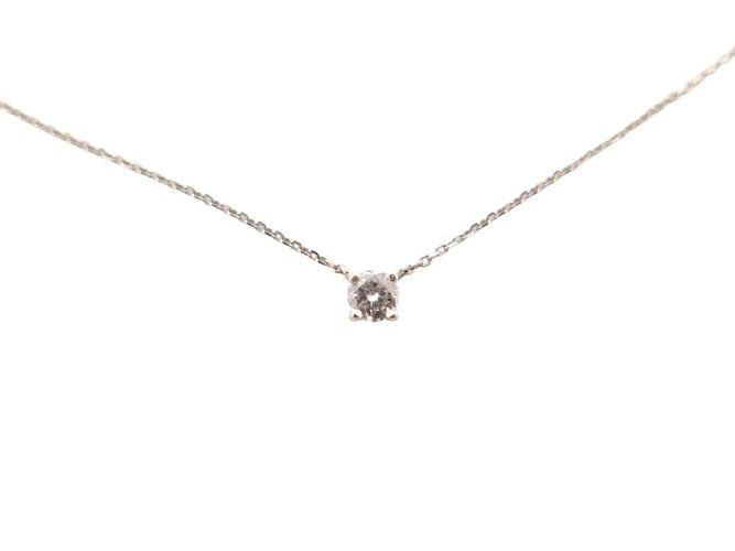 Collier collier VANRYCKE valentine en or blanc 18k diamant solitaire 58 Facettes 266428