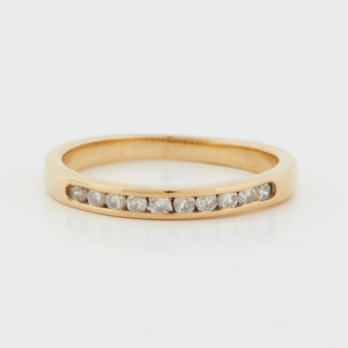 Bague 51 DEMI ALLIANCE EN OR 18 CARATS 58 Facettes RÉF 1005/18