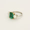 Bague 50 Bague trilogie bicolore émeraude diamants brillants 58 Facettes