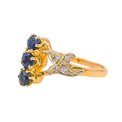 Bague 52 Bague  Or jaune Saphir, Diamant 58 Facettes 3860534RV