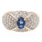 Bague Jonc Or jaune, Or blanc Saphir, Diamant