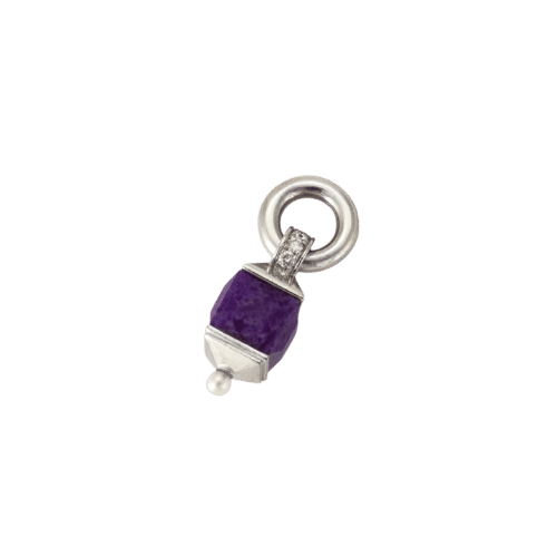 Pendentif Pendentif Cube violet Diamants 58 Facettes ALGU18