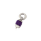 Pendentif Pendentif Cube violet Diamants 58 Facettes ALGU18